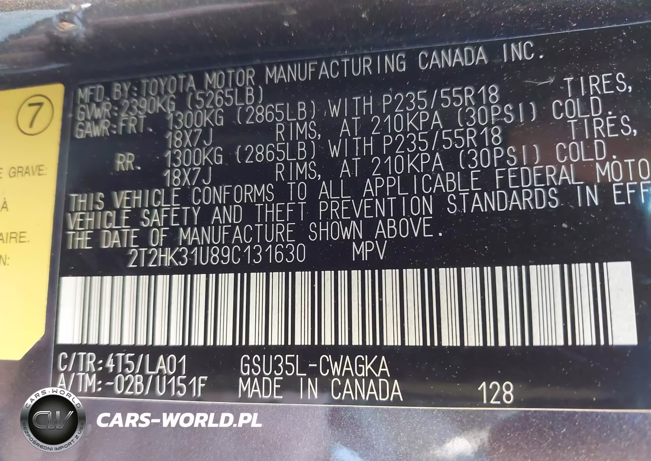 2009 Lexus Rx 350 VIN:2T2HK31U89C131630 - 9