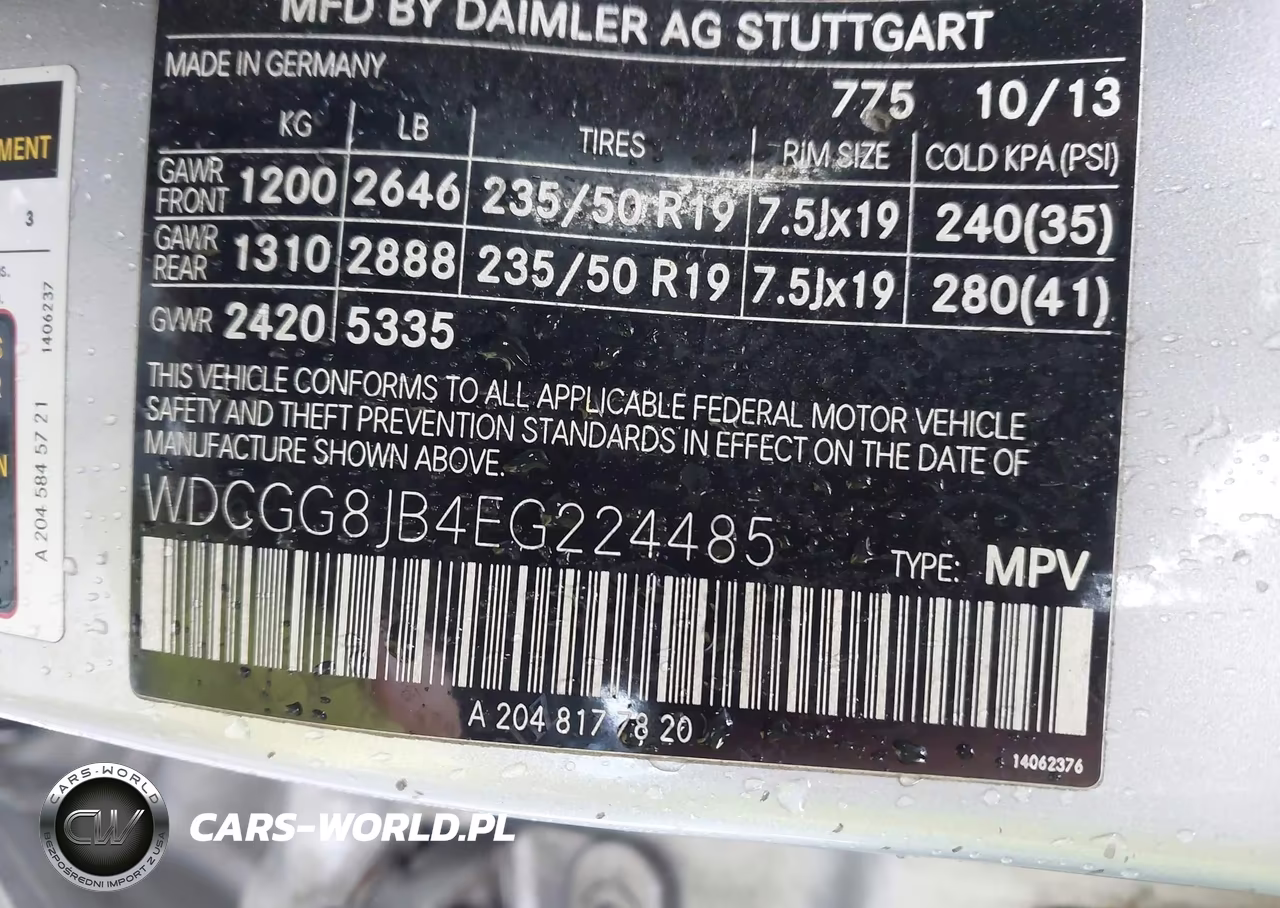 2014 Mercedes-Benz Glk 350 4Matic VIN:WDCGG8JB4EG224485 - 9