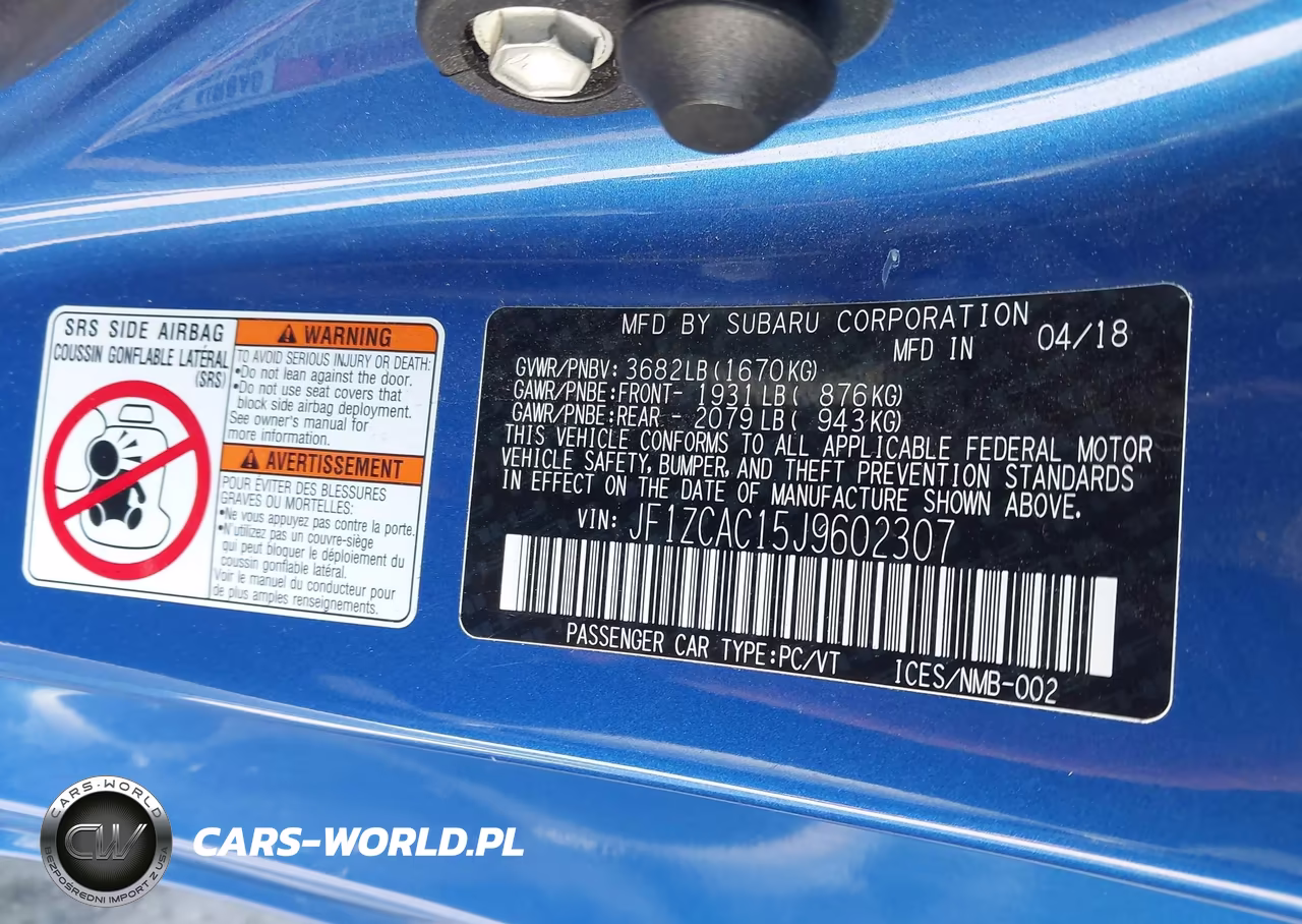 2018 Subaru Brz Limited VIN:JF1ZCAC15J9602307 - 9
