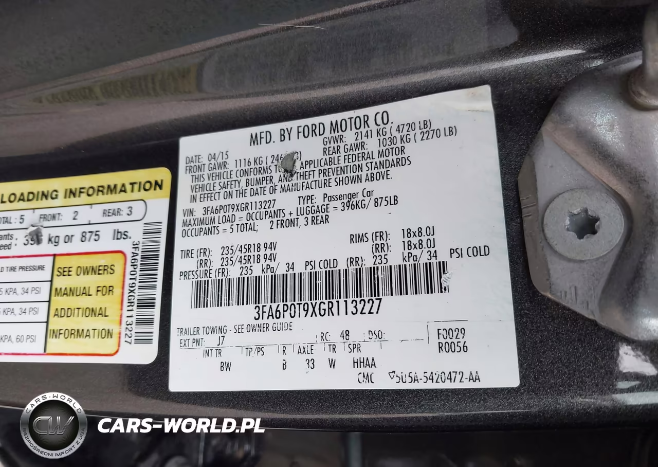 2016 Ford Fusion Se VIN:3FA6P0T9XGR113227 - 9