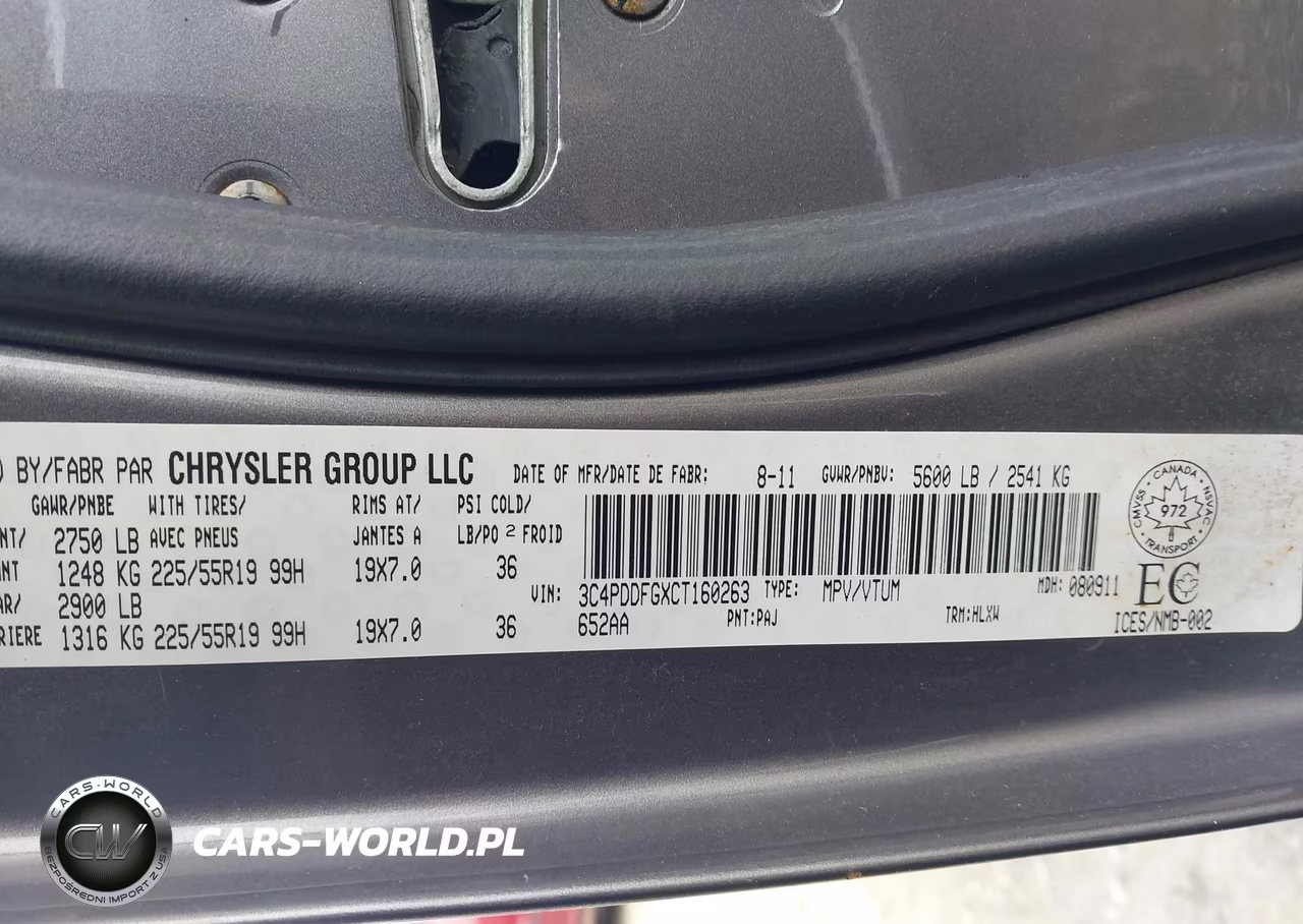 2012 Dodge Journey R-T VIN:3C4PDDFGXCT160263 - 9