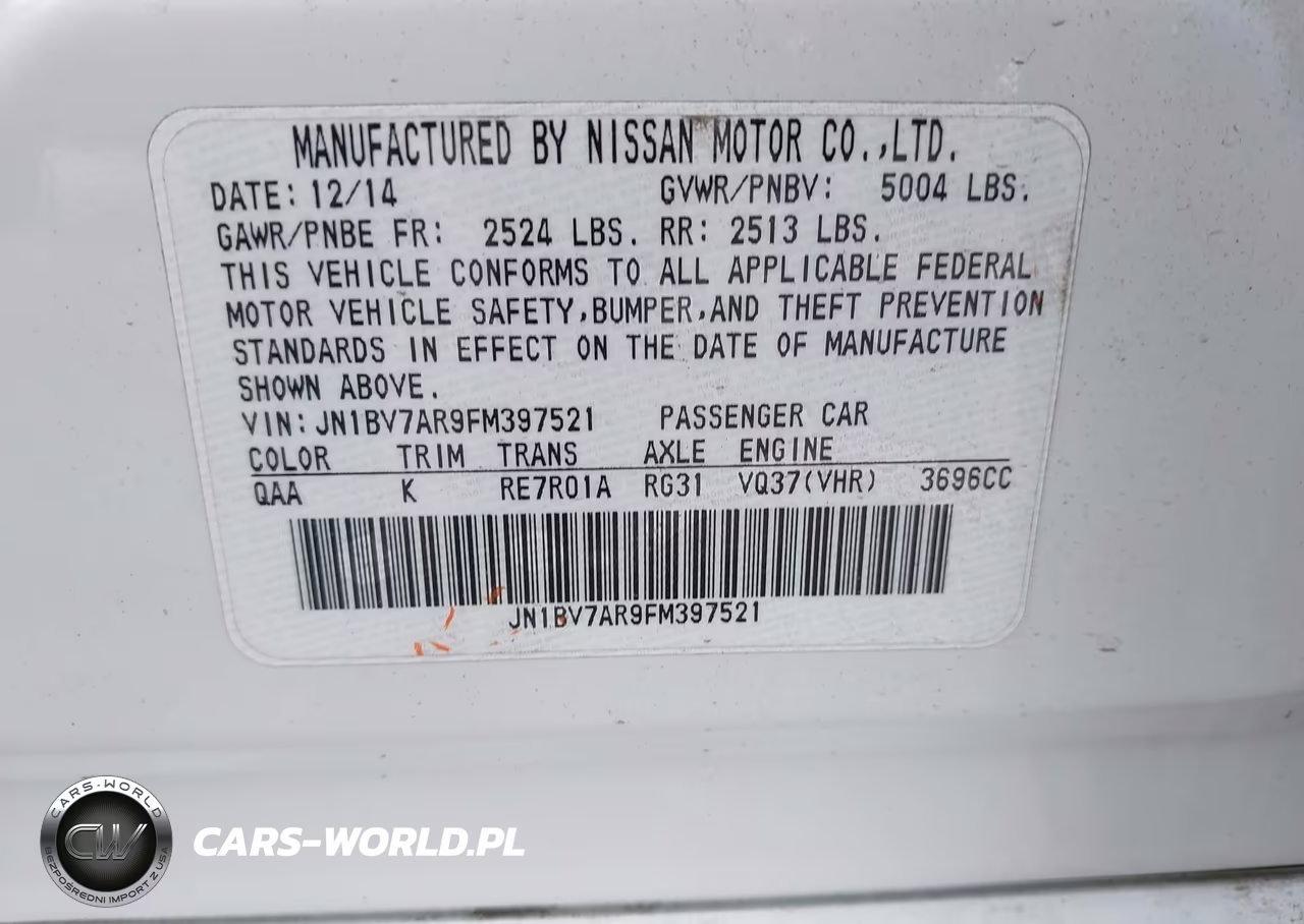2015 Infiniti Q50 Premium VIN:JN1BV7AR9FM397521 - 9