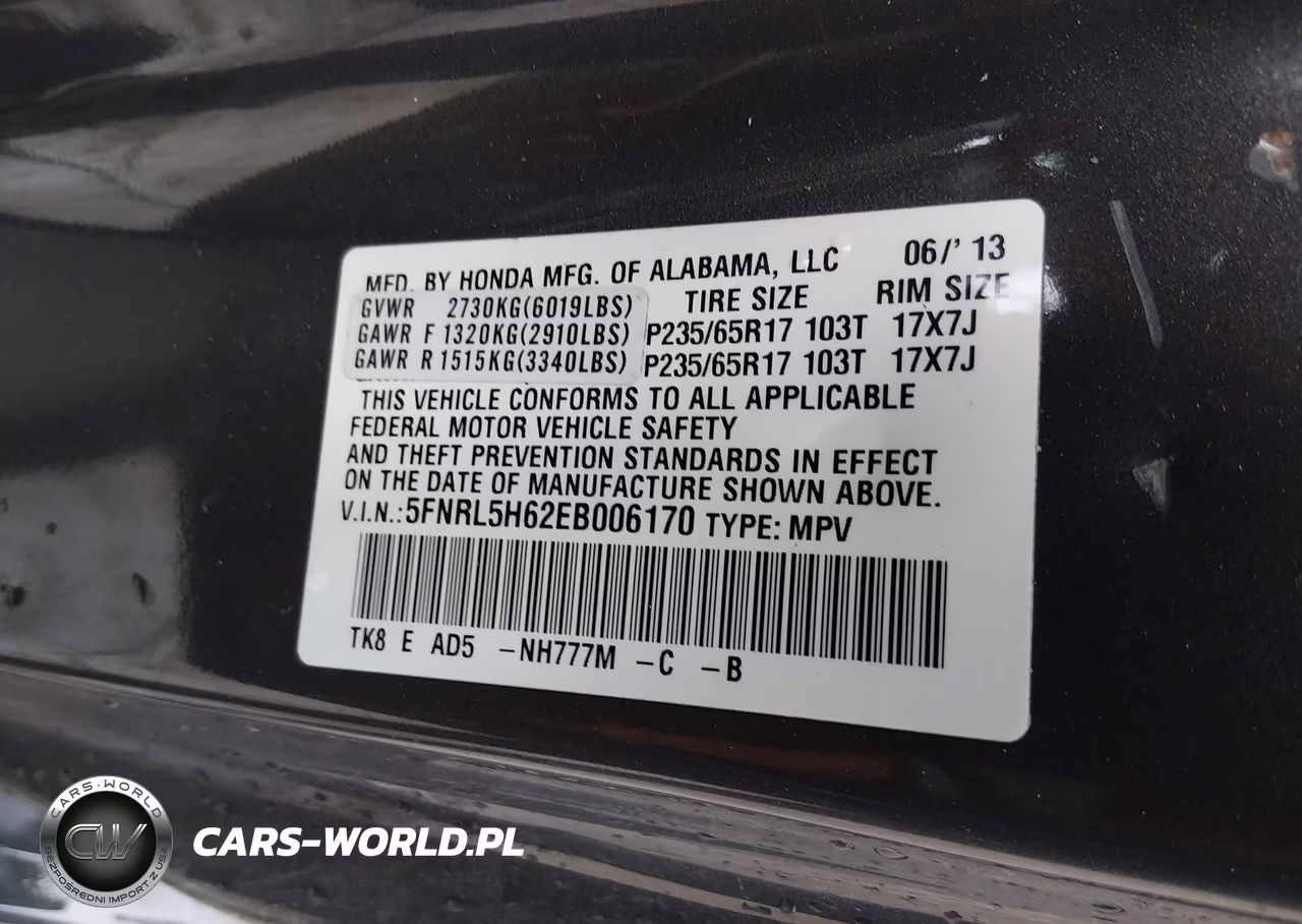 2014 Honda Odyssey Ex-L VIN:5FNRL5H62EB006170 - 9