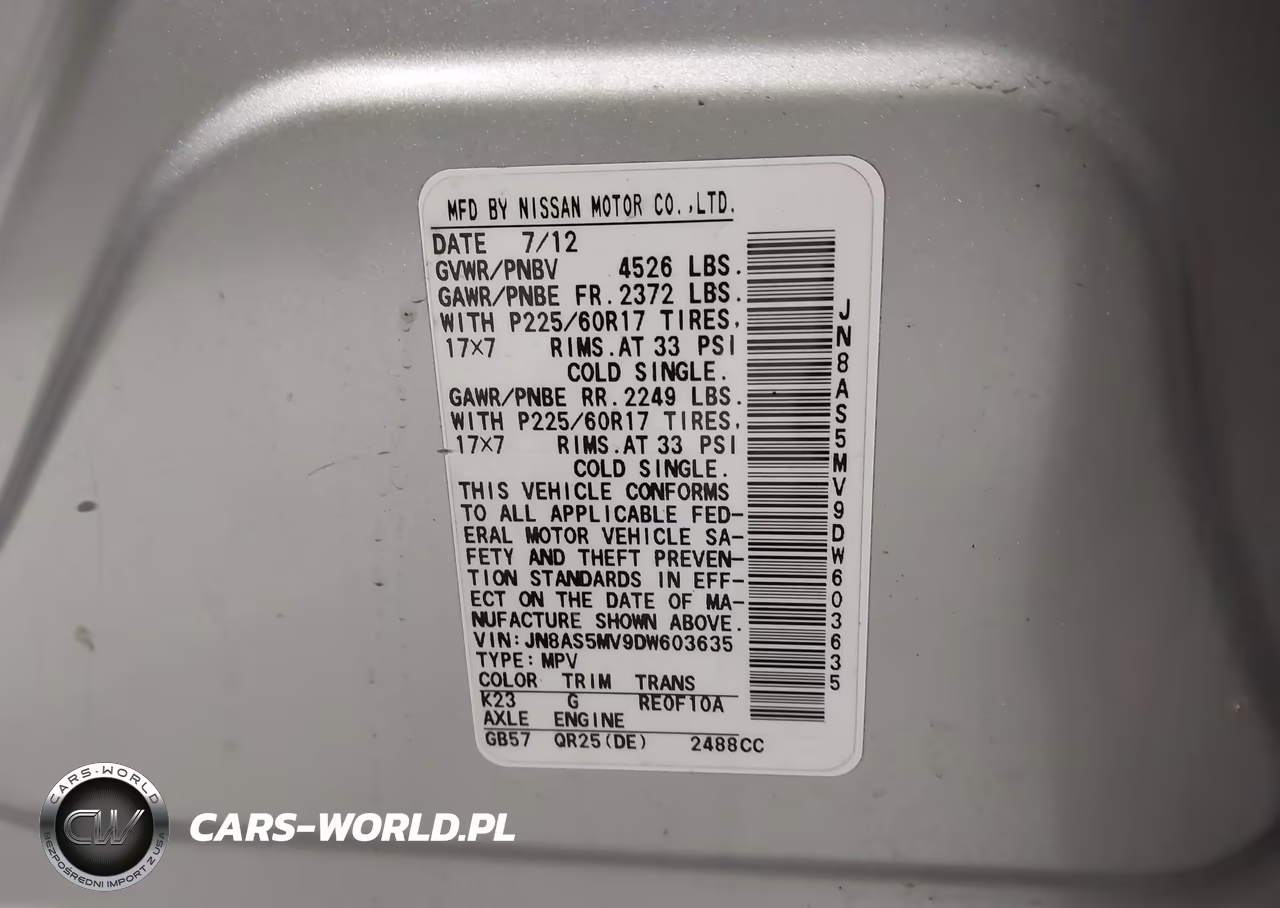 2013 Nissan Rogue Sv VIN:JN8AS5MV9DW603635 - 9