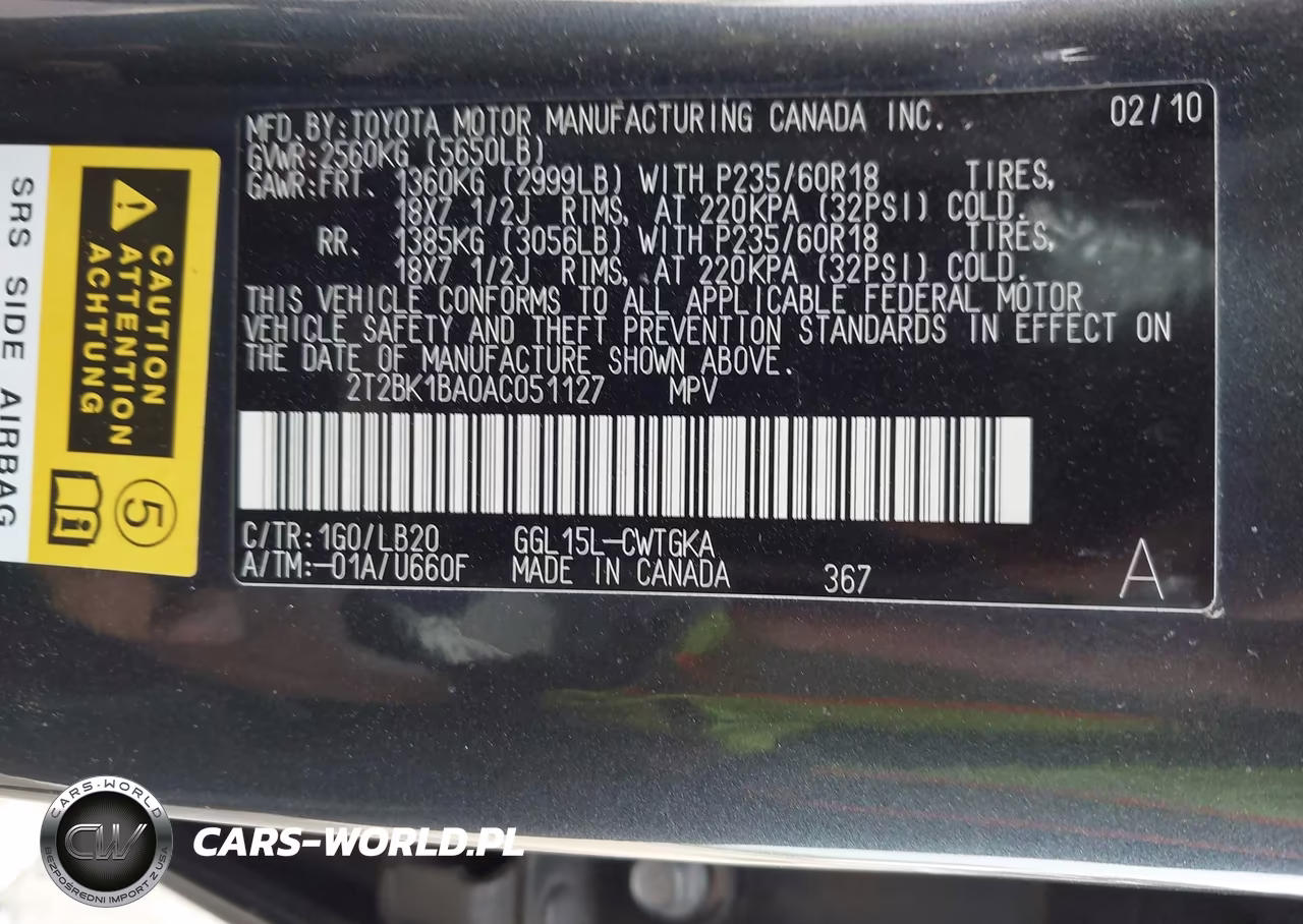 2010 Lexus Rx 350 VIN:2T2BK1BA0AC051127 - 9