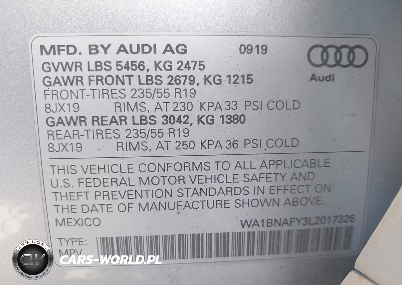 2020 Audi Q5 Premium Plus 45 Tfsi Quattro S Tronic VIN:WA1BNAFY3L2017326 - 9