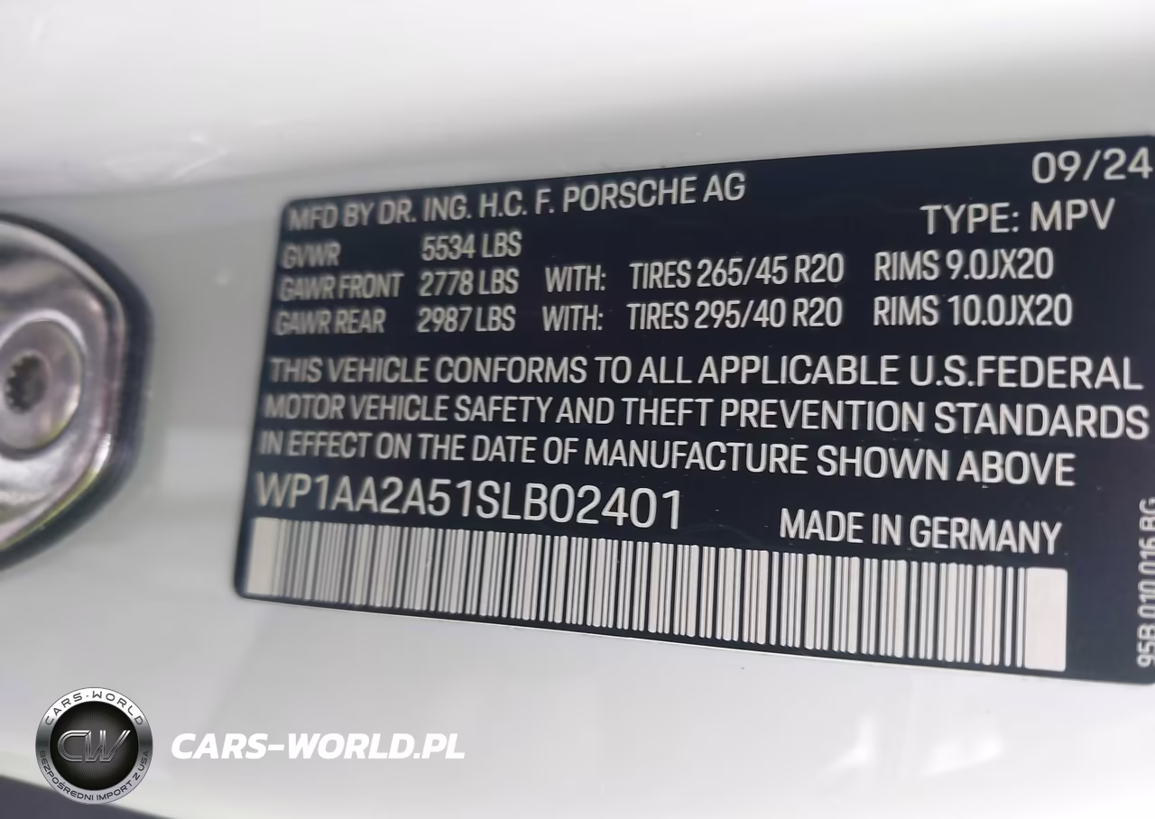 2025 Porsche Macan T VIN:WP1AA2A51SLB02401 - 9