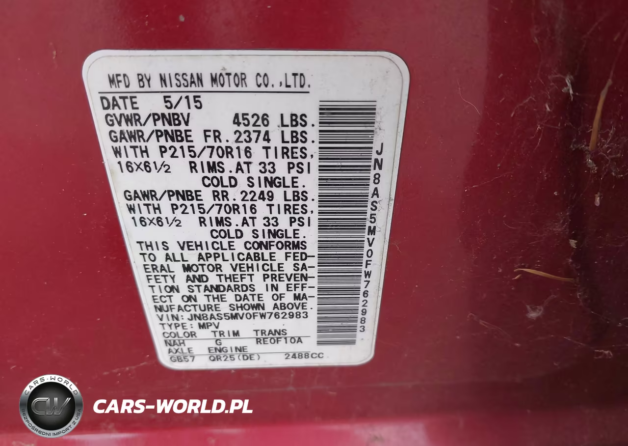 2015 Nissan Rogue Select S VIN:JN8AS5MV0FW762983 - 9