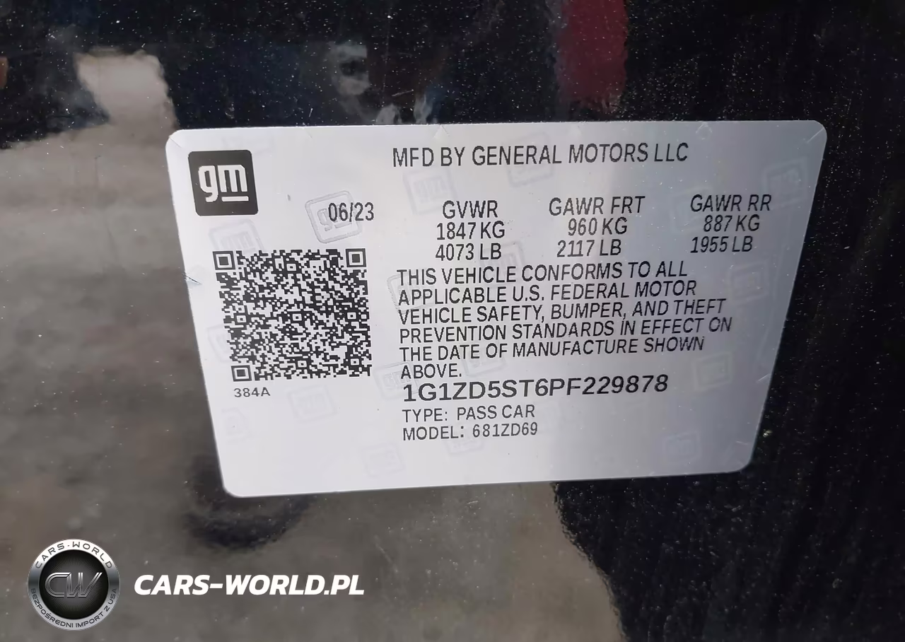 2023 Chevrolet Malibu Fwd 1Lt VIN:1G1ZD5ST6PF229878 - 9