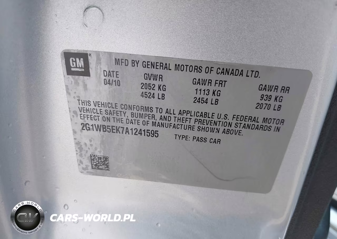 2010 Chevrolet Impala Lt VIN:2G1WB5EK7A1241595 - 9
