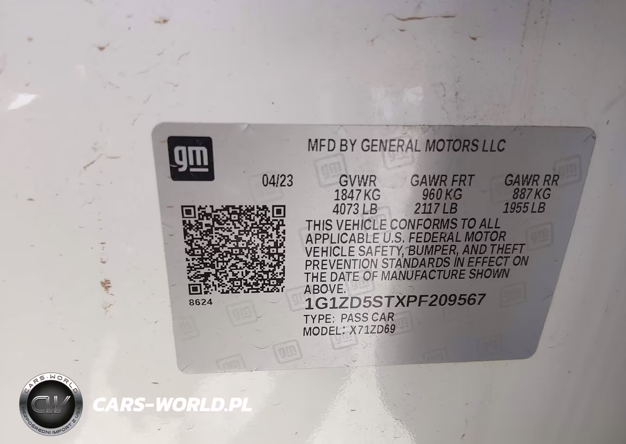 2023 Chevrolet Malibu Fwd 1Lt VIN:1G1ZD5STXPF209567 - 9