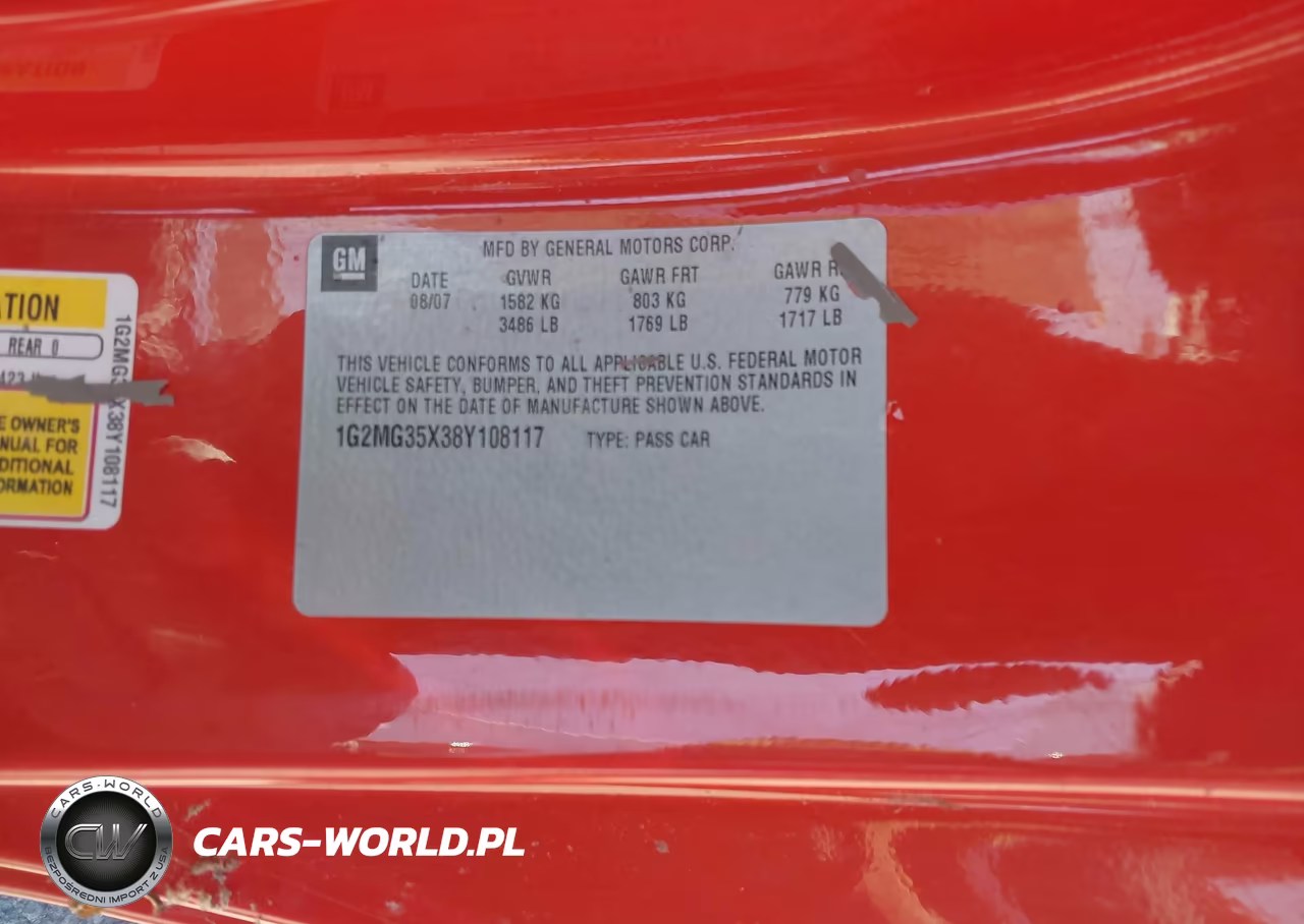2008 Pontiac Solstice Gxp VIN:1G2MG35X38Y108117 - 9