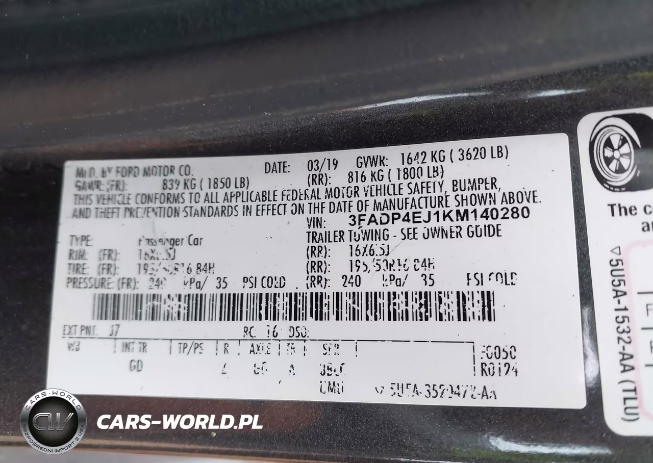2019 Ford Fiesta Se VIN:3FADP4EJ1KM140280 - 9