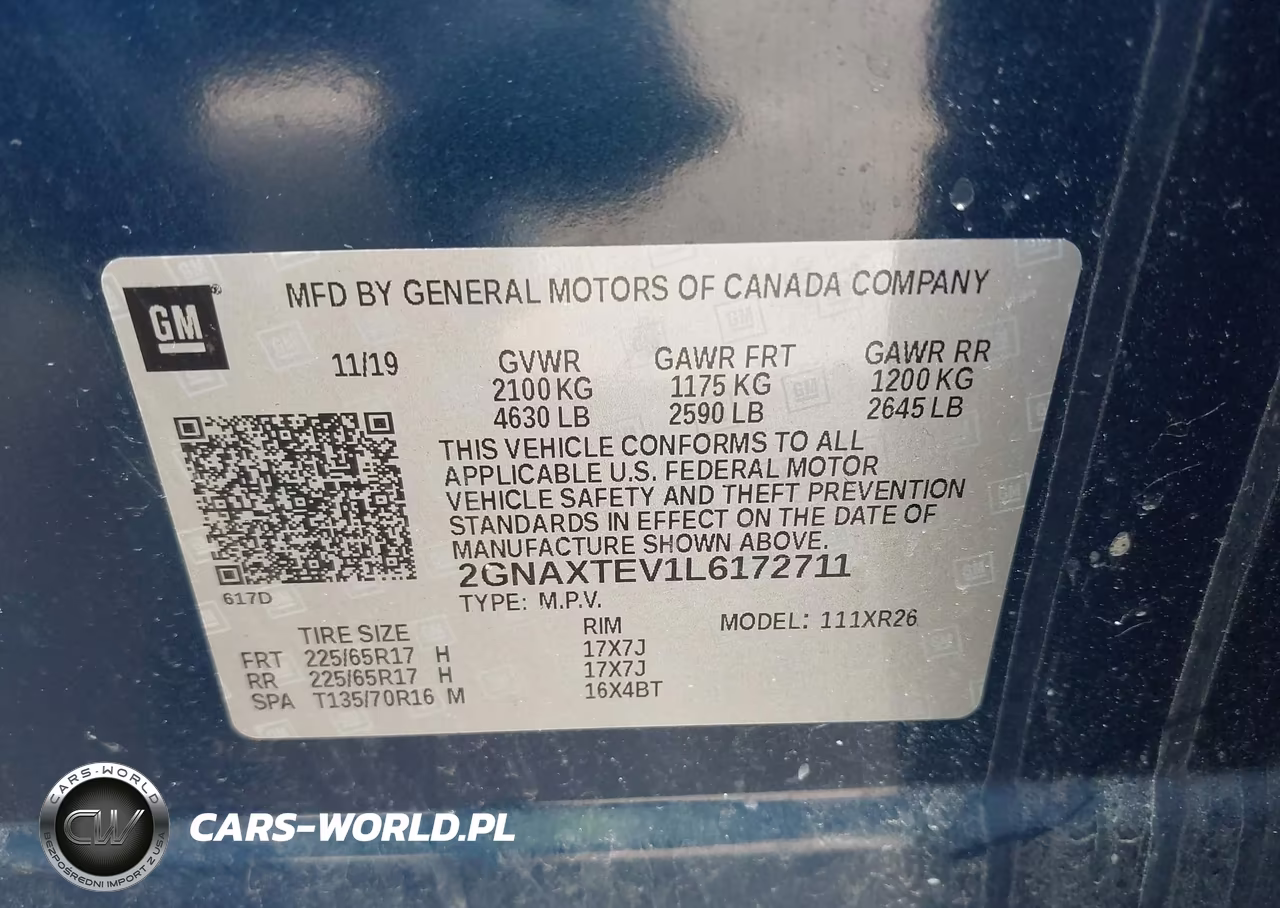 2020 Chevrolet Equinox Awd 2Fl VIN:2GNAXTEV1L6172711 - 9