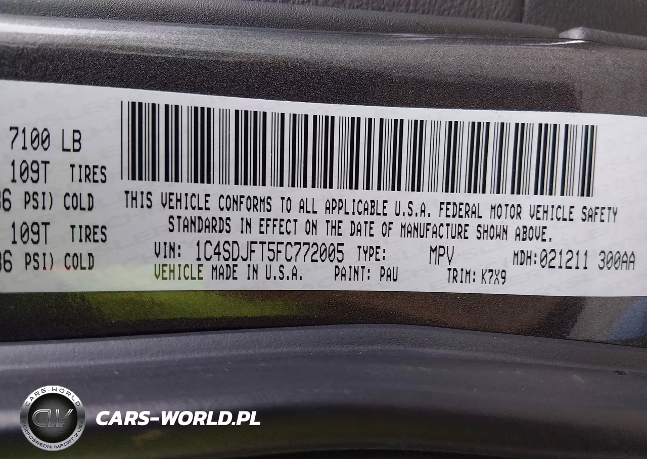 2015 Dodge Durango Special Service VIN:1C4SDJFT5FC772005 - 9