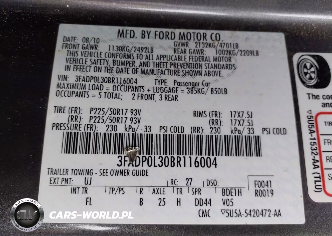 2011 Ford Fusion Hybrid VIN:3FADP0L30BR116004 - 9