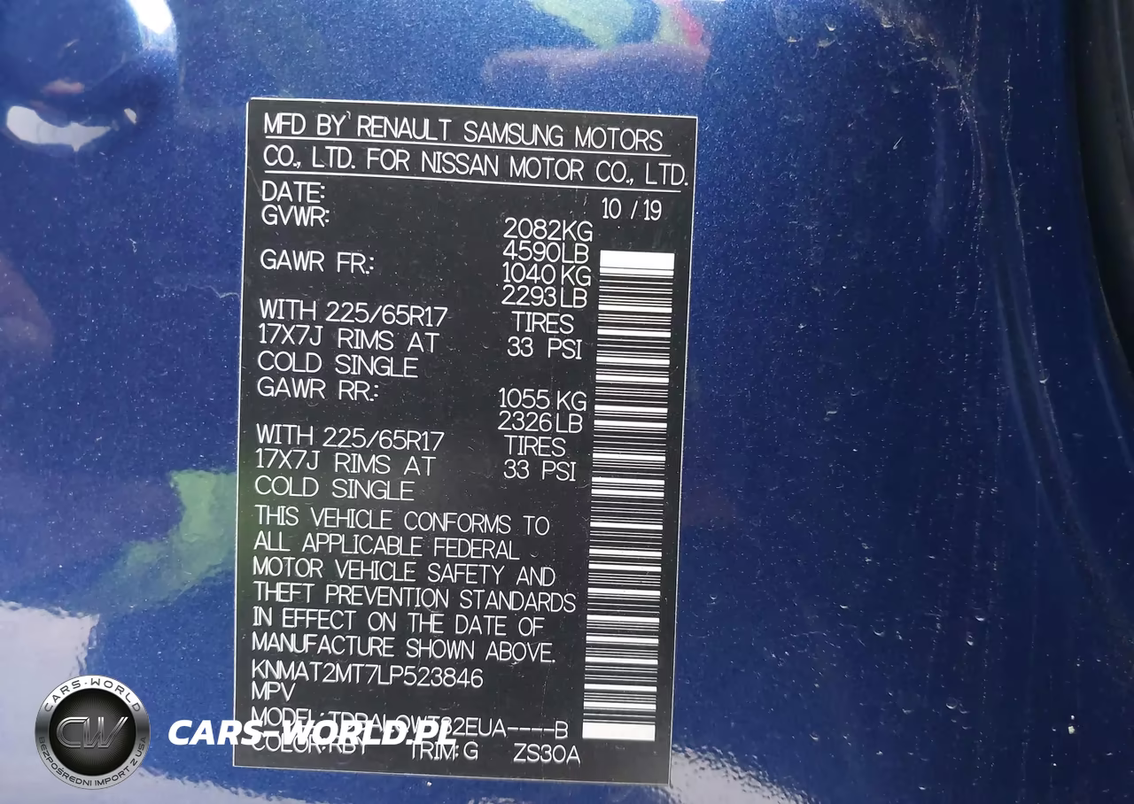 2020 Nissan Rogue Sv Fwd VIN:KNMAT2MT7LP523846 - 9