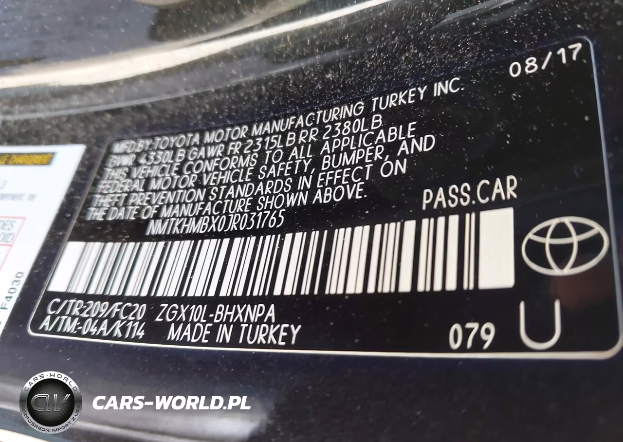2018 Toyota C-Hr Xle Premium VIN:NMTKHMBX0JR031765 - 9