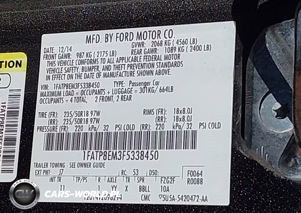 2015 Ford Mustang V6 VIN:1FATP8EM3F5338450 - 9