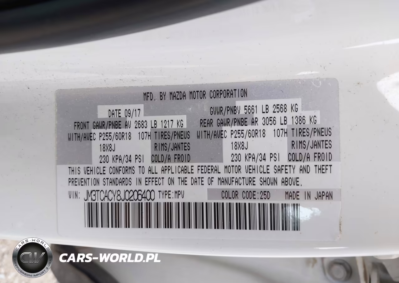 2018 Mazda Cx-9 Touring VIN:JM3TCACY8J0206400 - 9