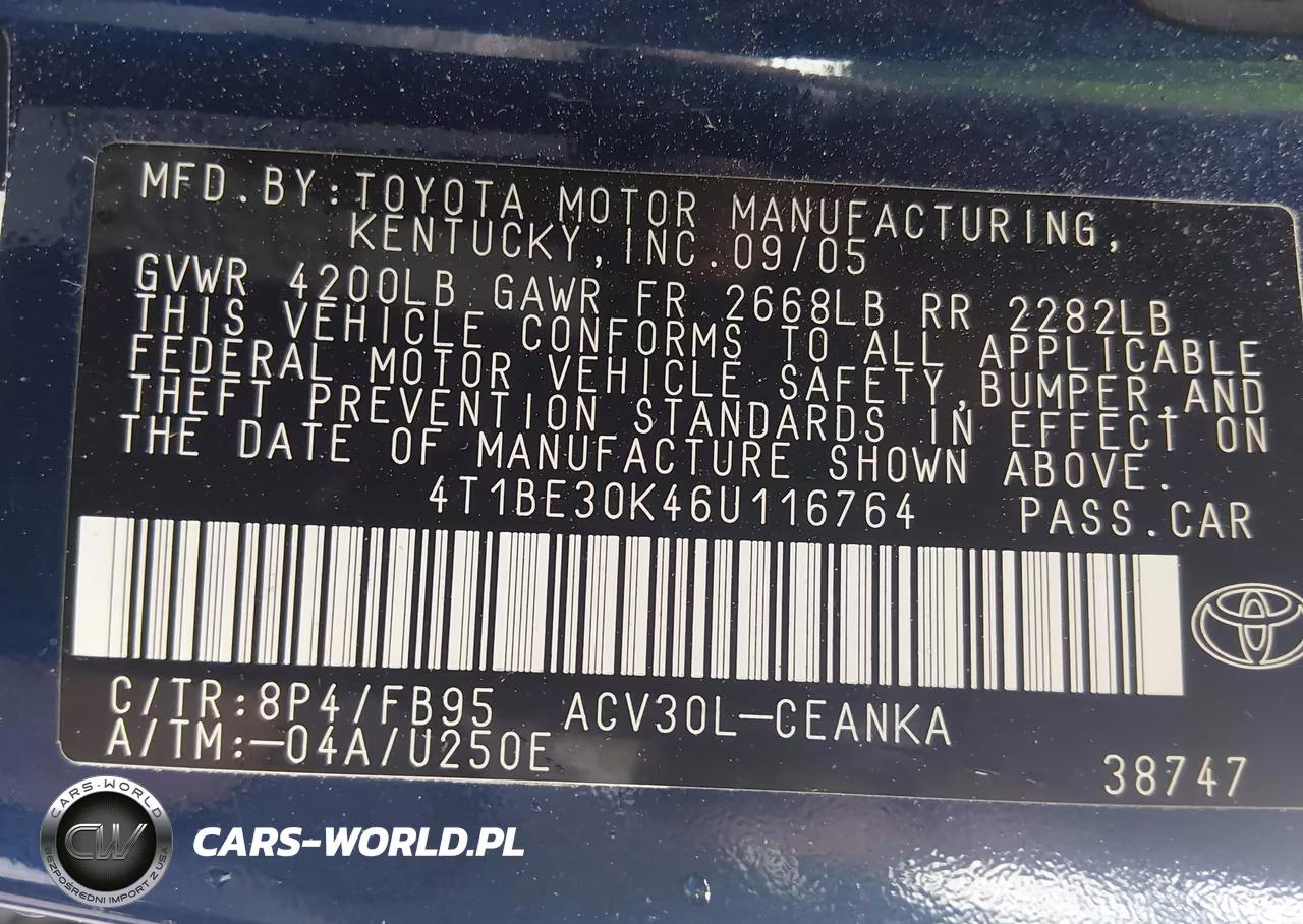 2006 Toyota Camry Le-Xle-Se VIN:4T1BE30K46U116764 - 9