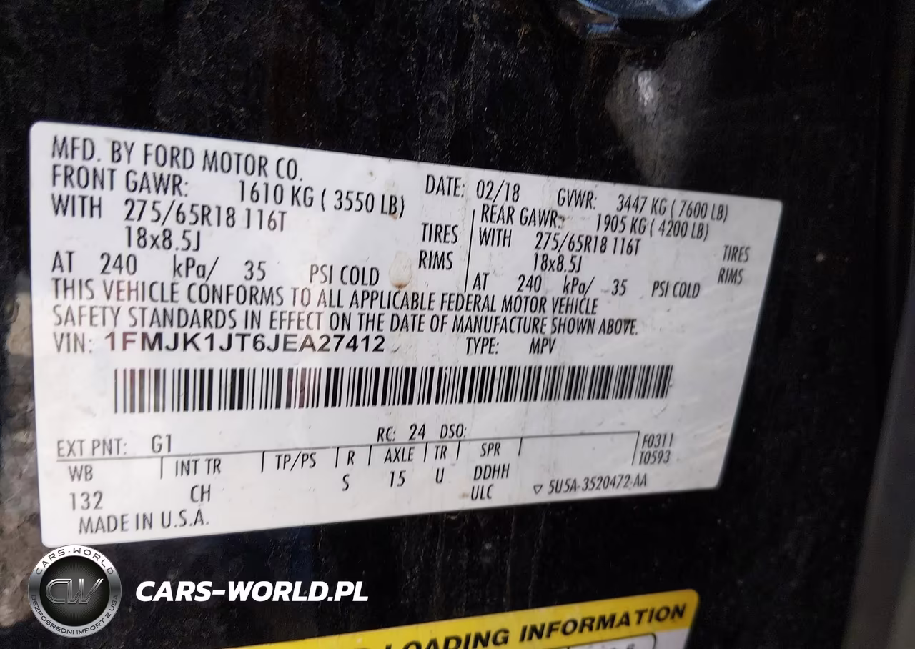2018 Ford Expedition Max Xlt VIN:1FMJK1JT6JEA27412 - 9