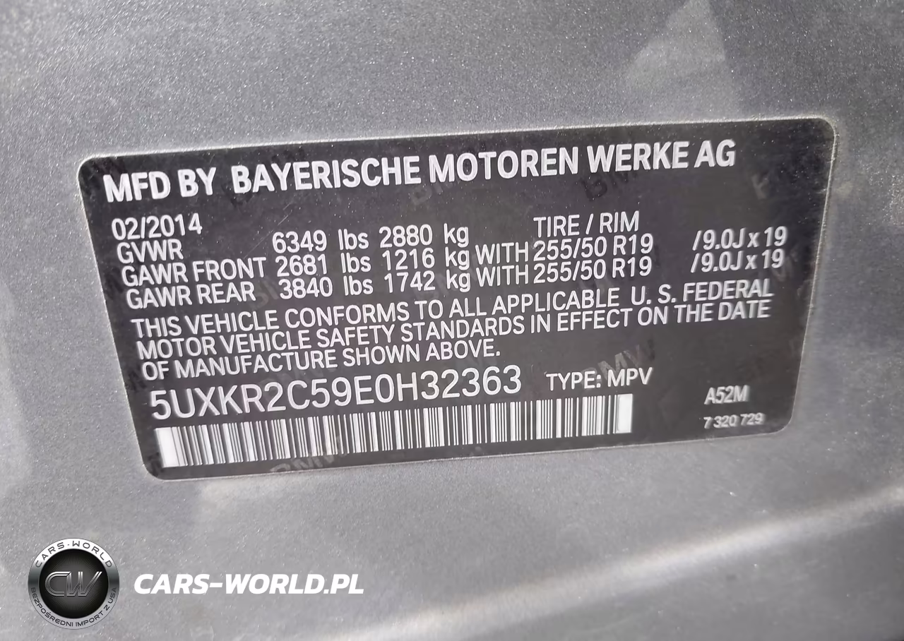 2014 BMW X5 Sdrive35I VIN:5UXKR2C59E0H32363 - 9