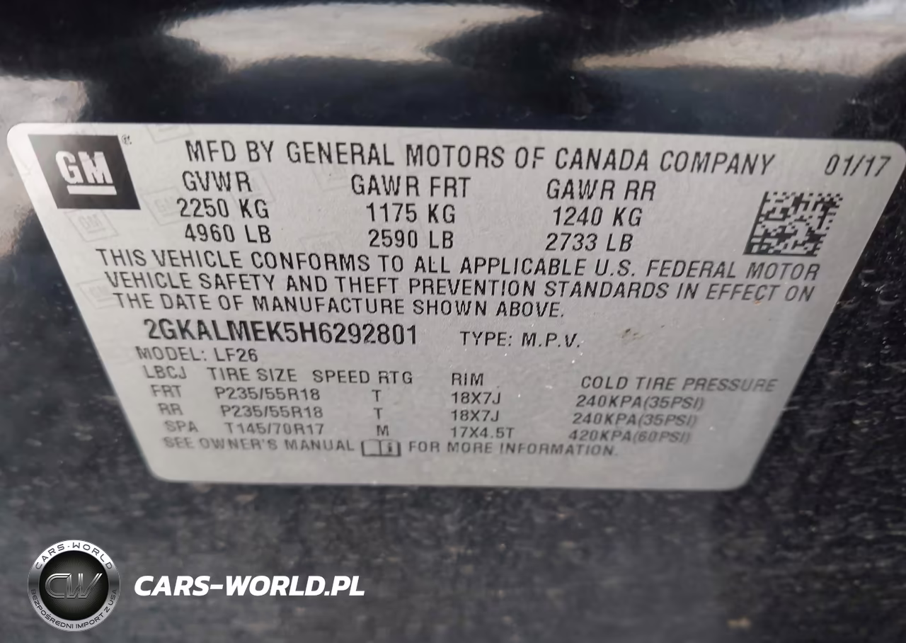 2017 GMC Terrain Sle-1 VIN:2GKALMEK5H6292801 - 9