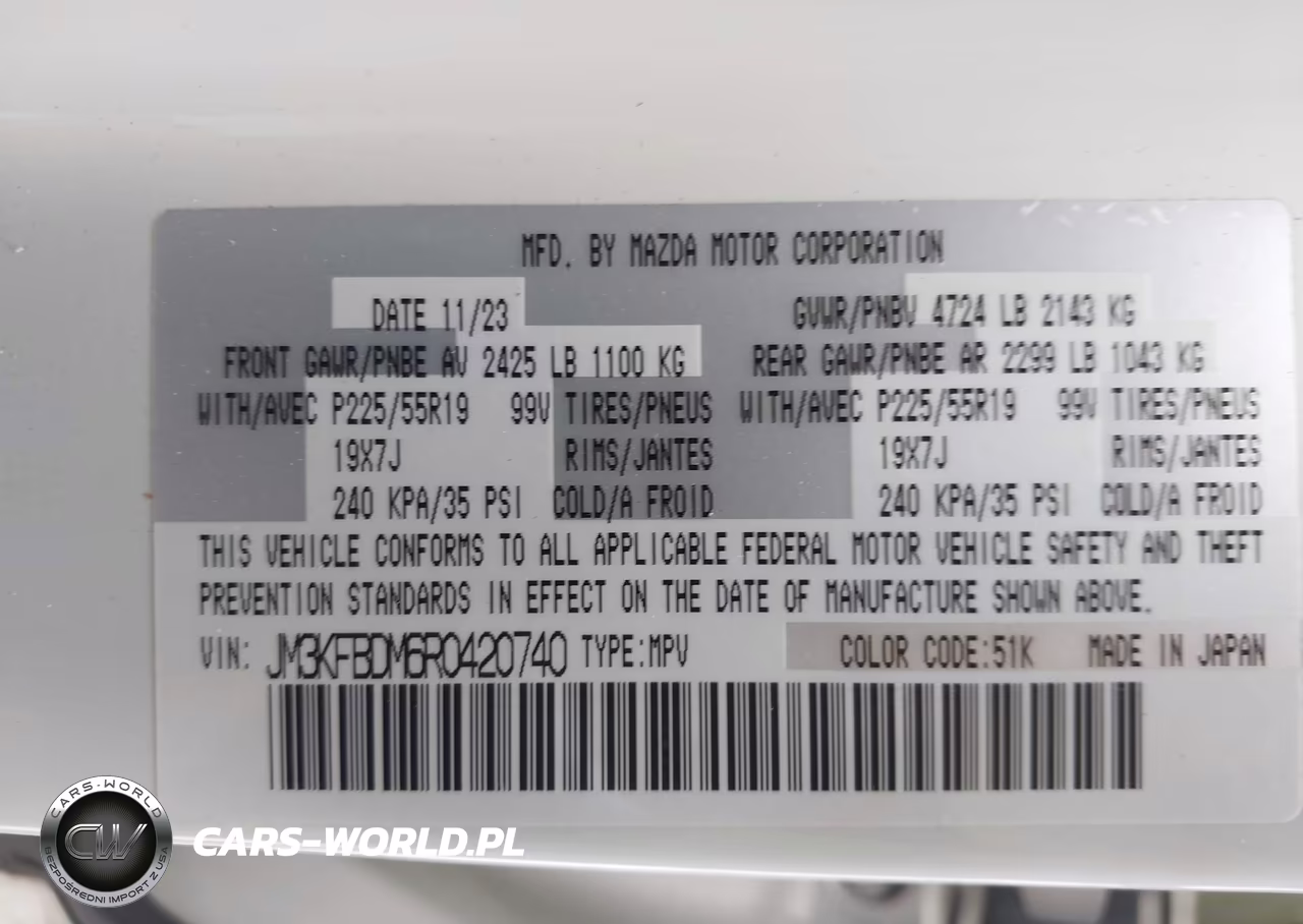 2024 Mazda Cx-5 2.5 S Premium VIN:JM3KFBDM6R0420740 - 9