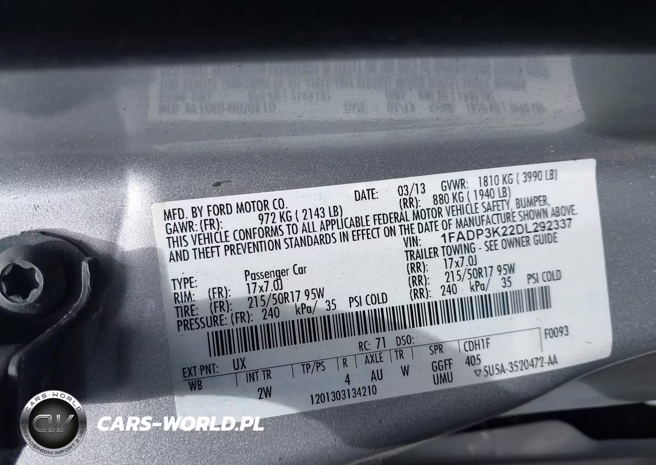 2013 Ford Focus Se VIN:1FADP3K22DL292337 - 9
