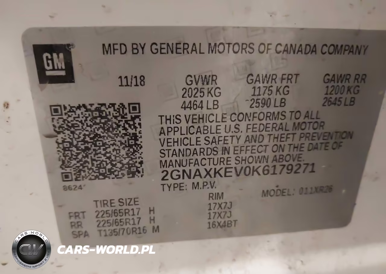 2019 Chevrolet Equinox Lt VIN:2GNAXKEV0K6179271 - 9