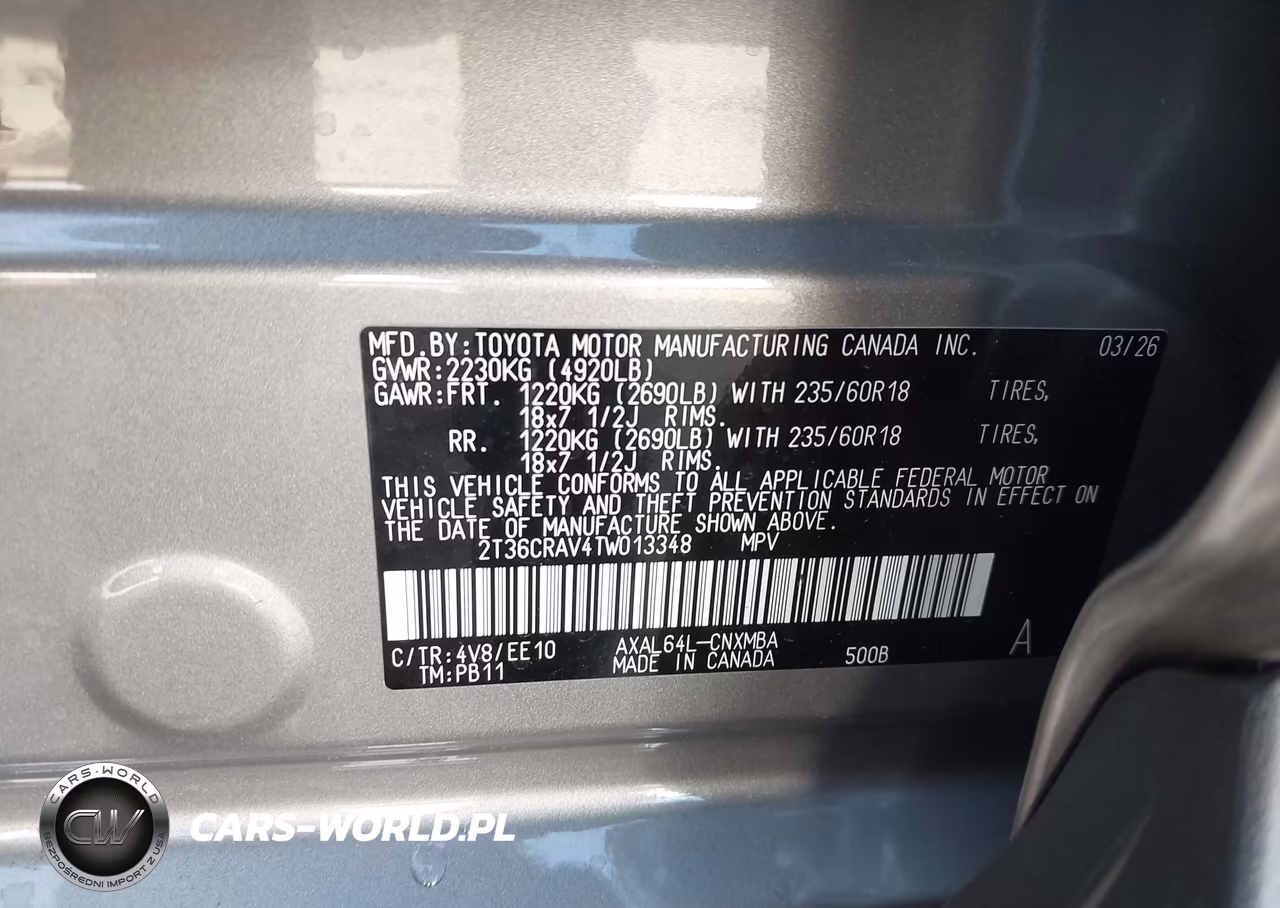 2026 Toyota Rav4 Xle Premium VIN:2T36CRAV4TW013348 - 9