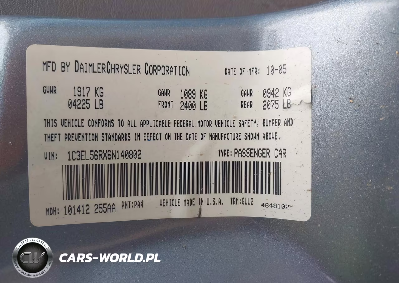 2006 Chrysler Sebring Touring VIN:1C3EL56RX6N140802 - 9