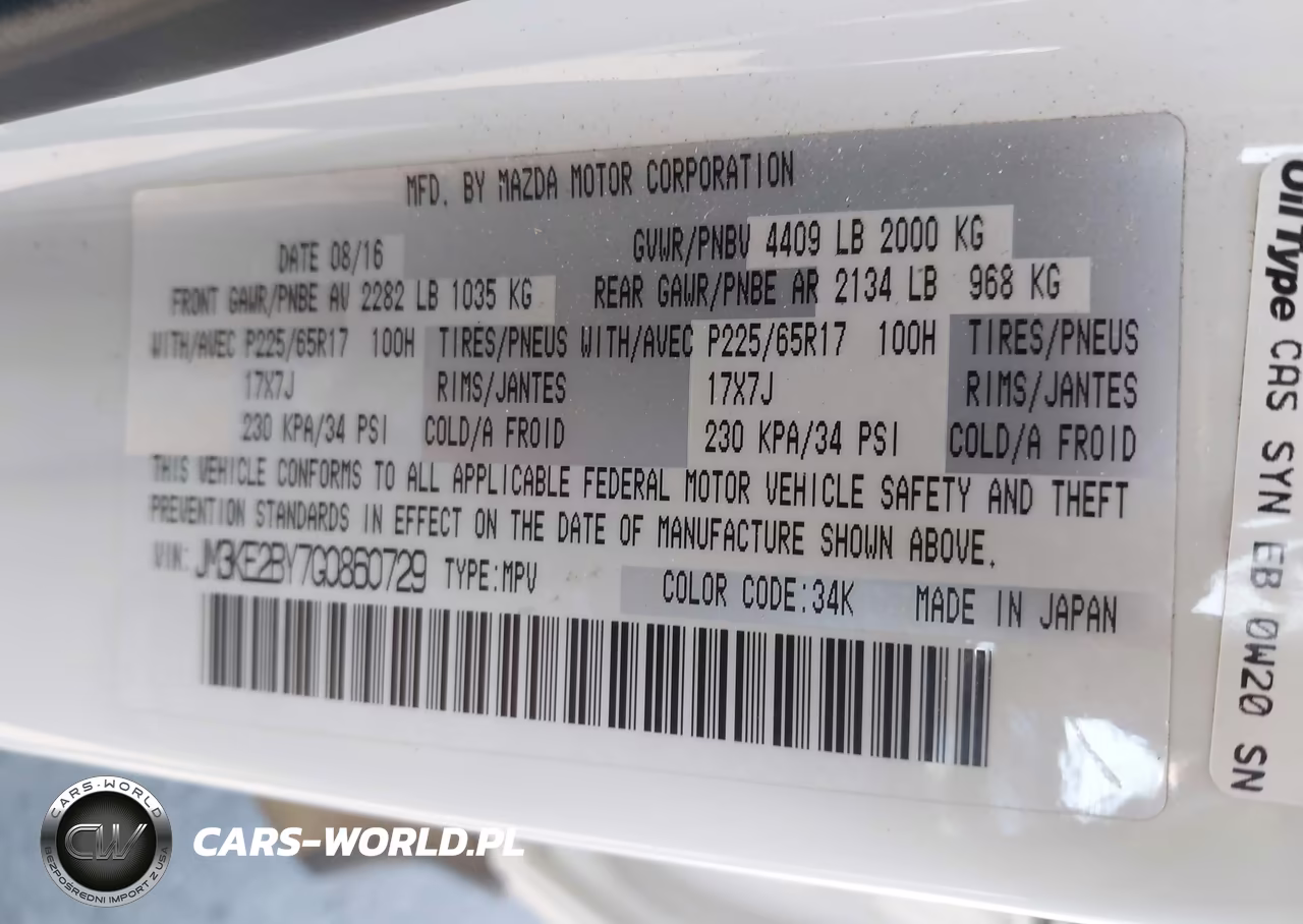 2016 Mazda Cx-5 Sport VIN:JM3KE2BY7G0860729 - 9