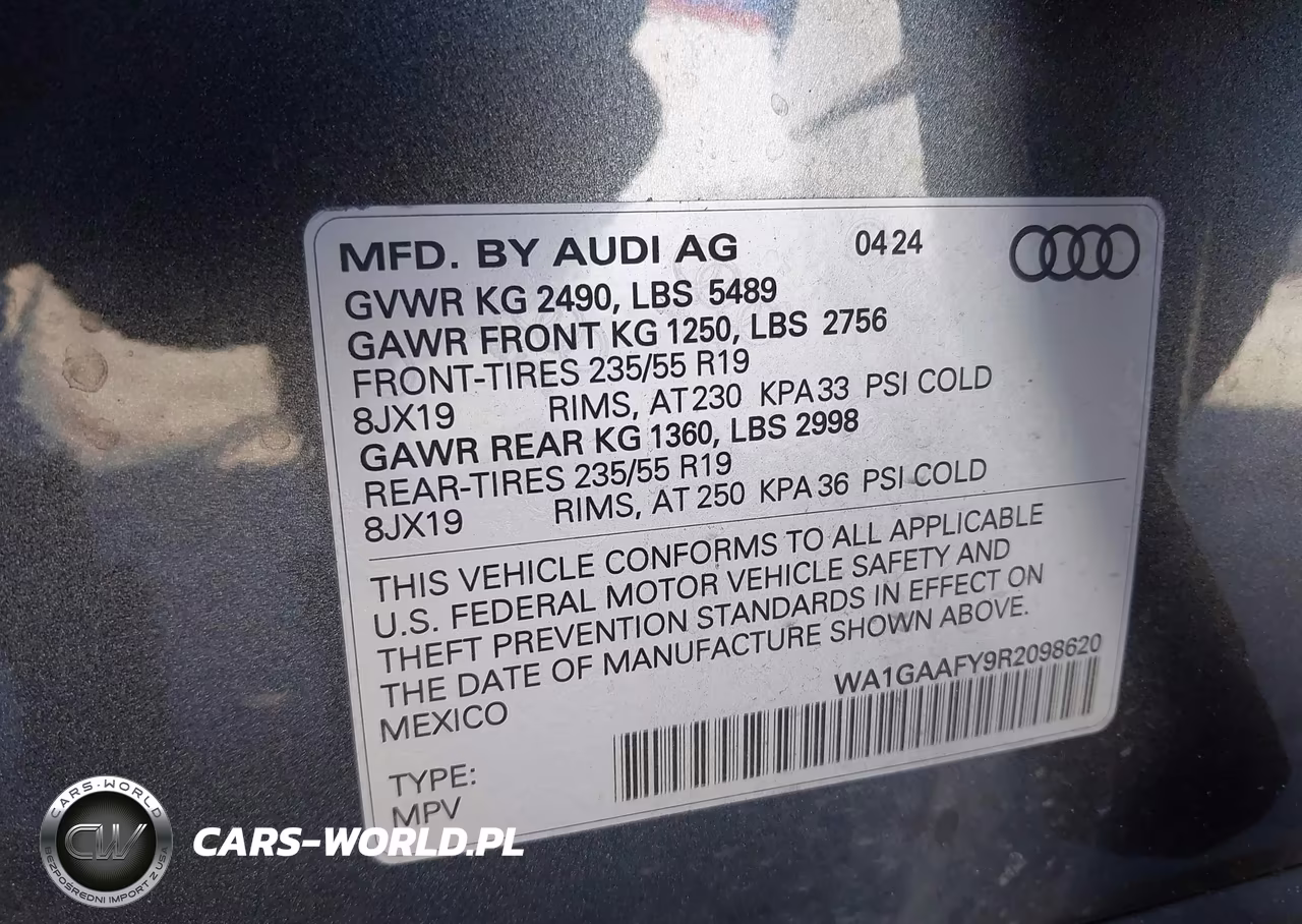 2024 Audi Q5 Premium 45 Tfsi S Line Quattro VIN:WA1GAAFY9R2098620 - 9