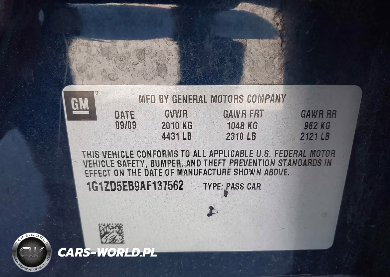 2010 Chevrolet Malibu Lt VIN:1G1ZD5EB9AF137562 - 9