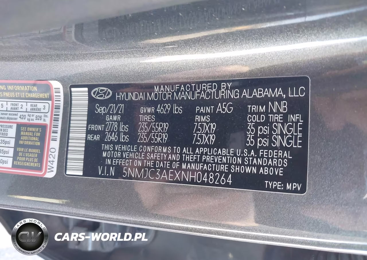2022 Hyundai Tucson Sel VIN:5NMJC3AEXNH048264 - 9