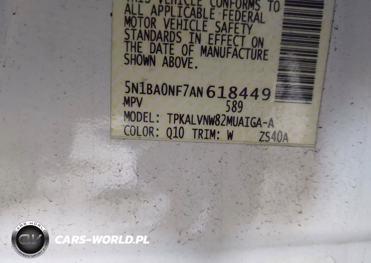 2010 Nissan Armada Platinum VIN:5N1BA0NF7AN618449 - 9
