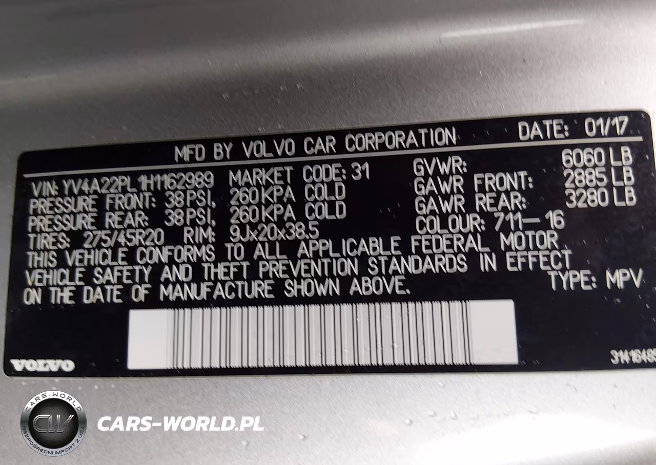 2017 Volvo Xc90 T6 Inscription VIN:YV4A22PL1H1162989 - 9