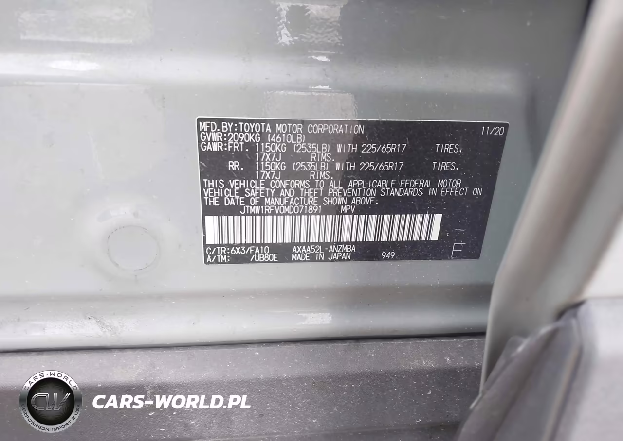 2021 Toyota Rav4 Xle VIN:JTMW1RFV0MD071891 - 9