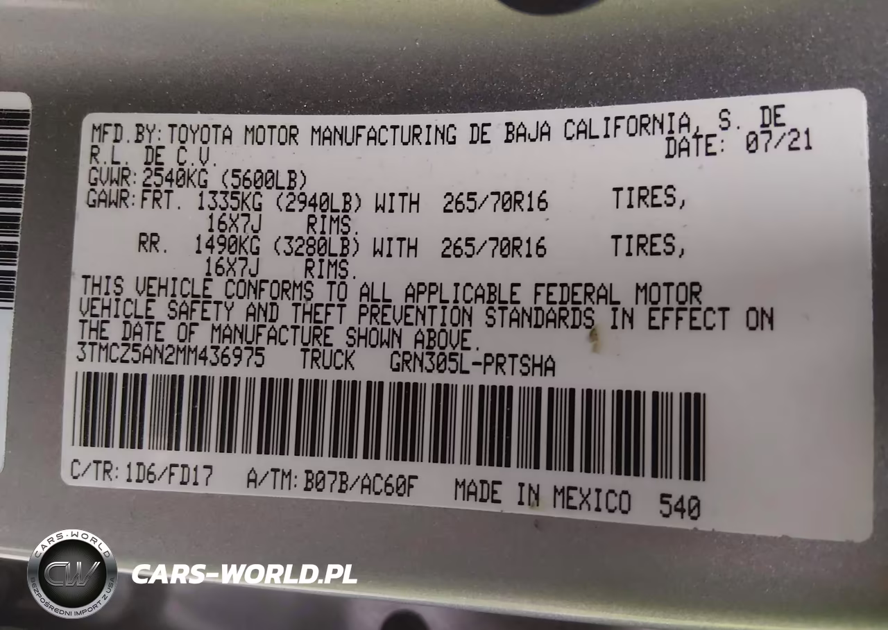 2021 Toyota Tacoma Trd Off-Road VIN:3TMCZ5AN2MM436975 - 9
