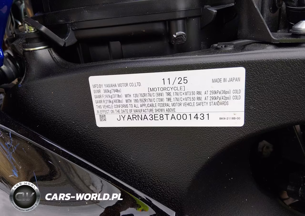 2026 Yamaha Yzf890 VIN:JYARNA3E8TA001431 - 10