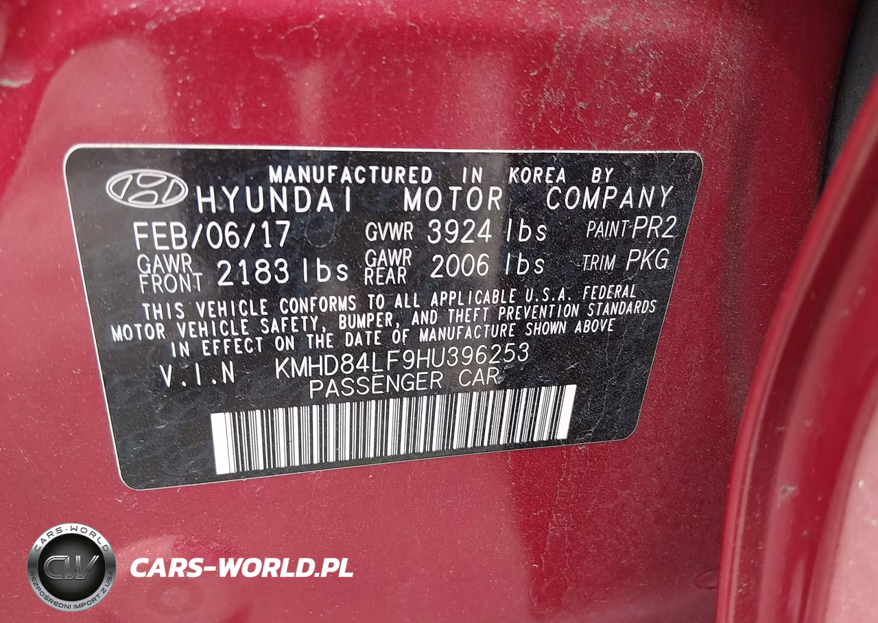 2017 Hyundai Elantra Se VIN:KMHD84LF9HU396253 - 9