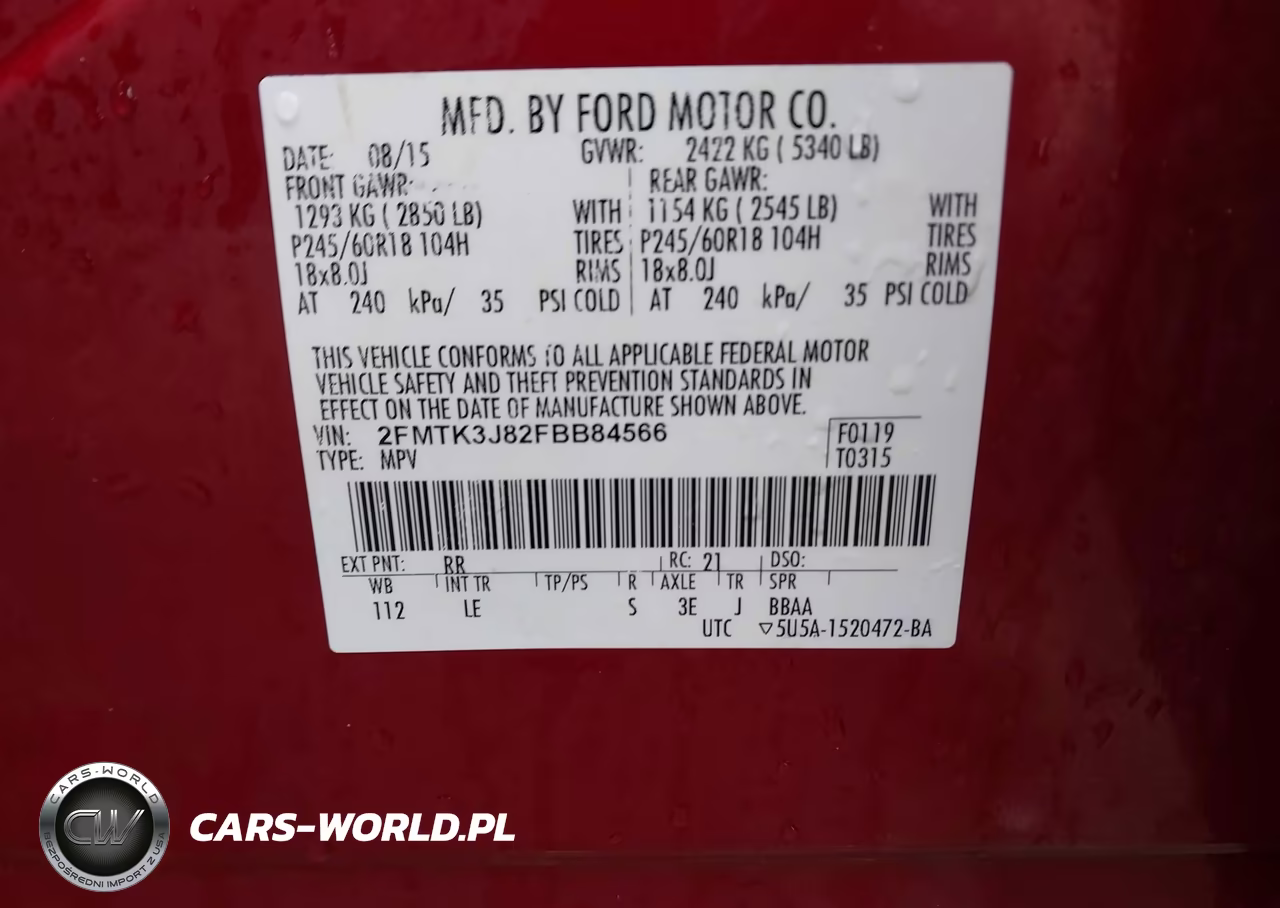2015 Ford Edge Sel VIN:2FMTK3J82FBB84566 - 9