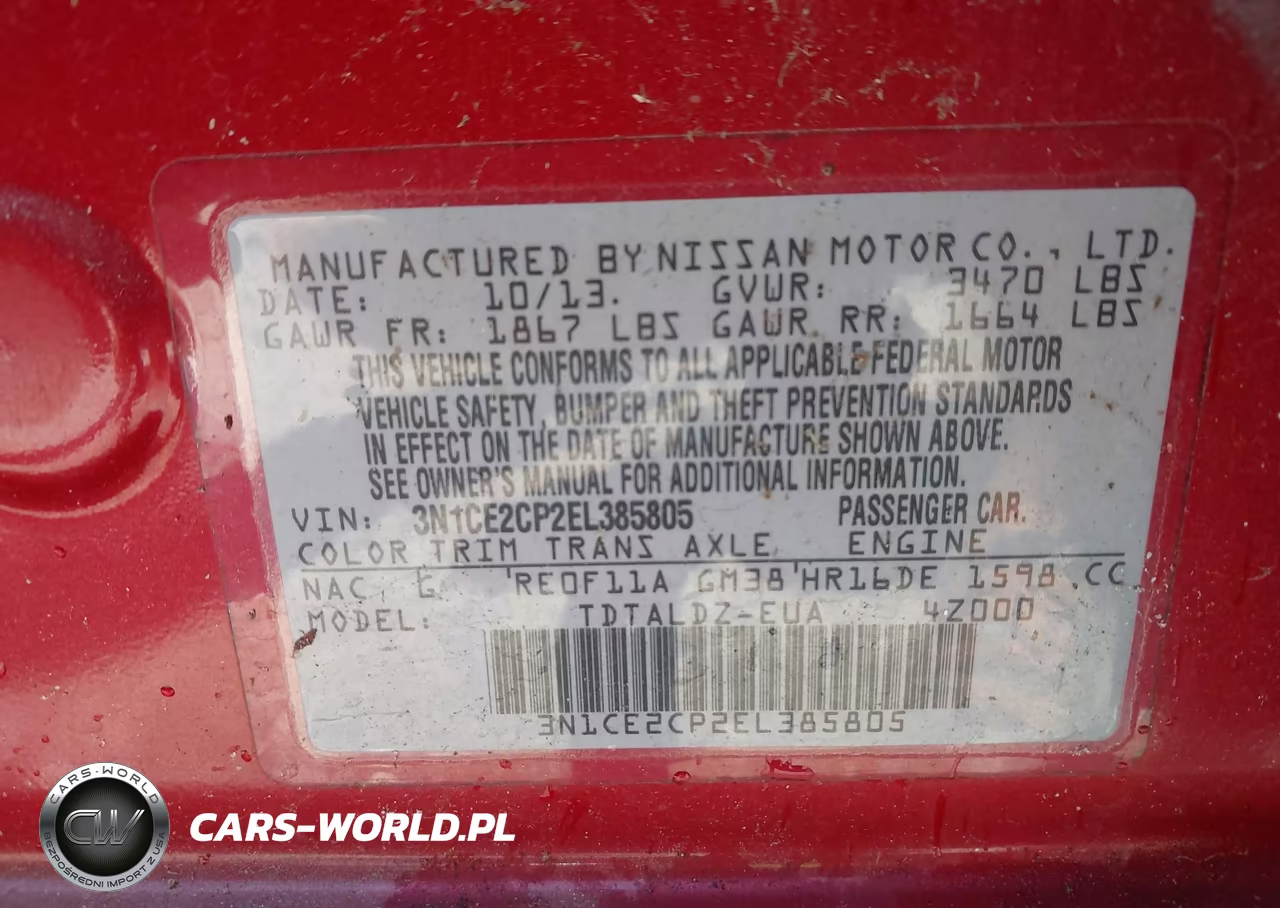 2014 Nissan Versa Note Sv VIN:3N1CE2CP2EL385805 - 9