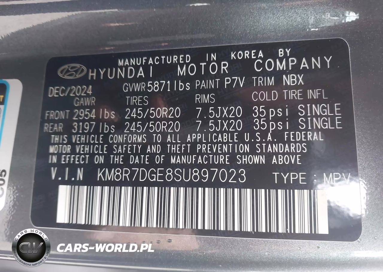 2025 Hyundai Palisade Calligraphy VIN:KM8R7DGE8SU897023 - 9