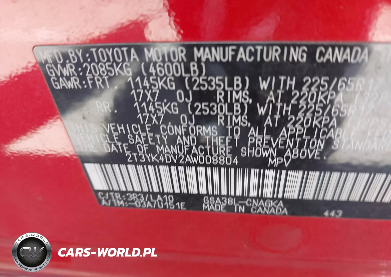 2010 Toyota Rav4 Limited V6 VIN:2T3YK4DV2AW008804 - 9