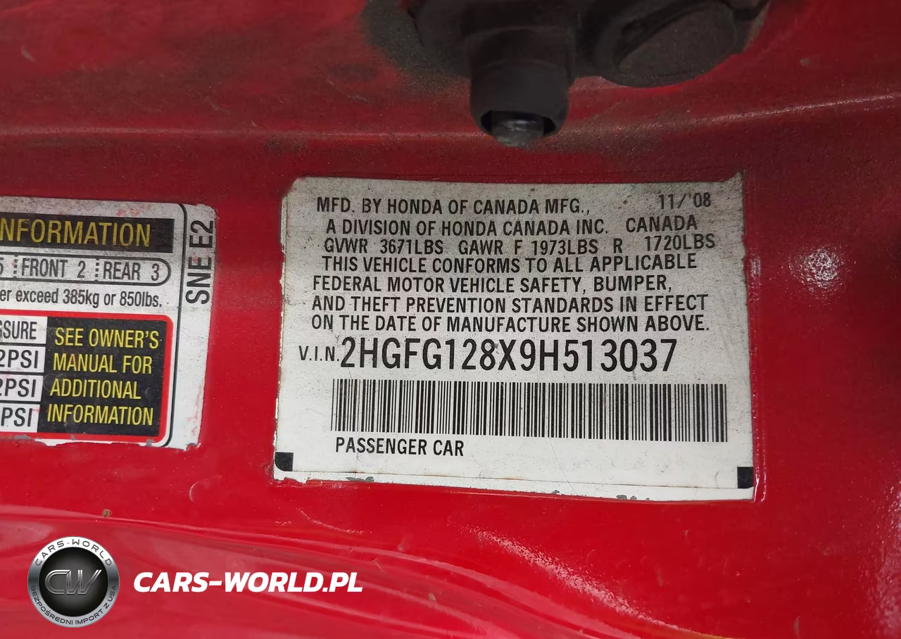 2009 Honda Civic Ex VIN:2HGFG128X9H513037 - 9