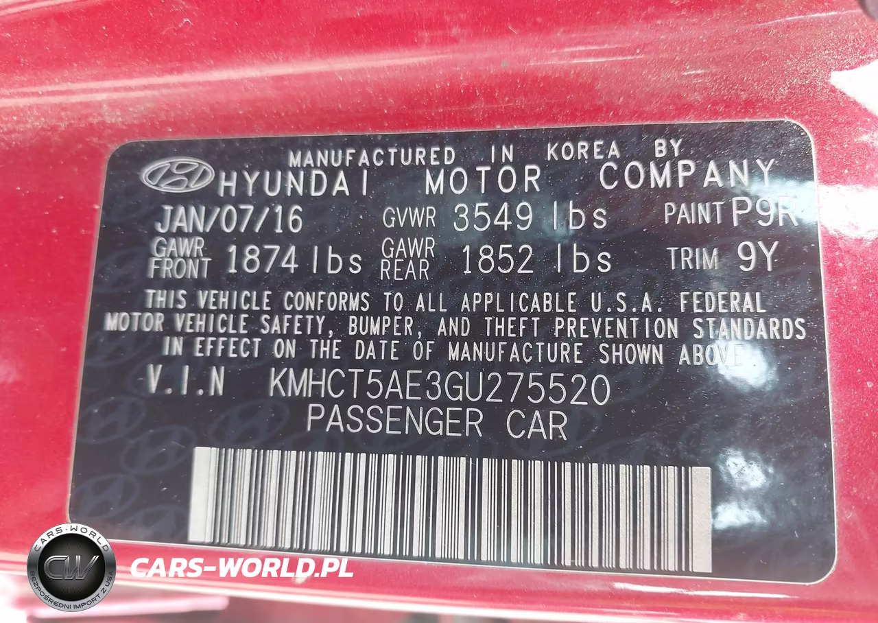 2016 Hyundai Accent Se VIN:KMHCT5AE3GU275520 - 9