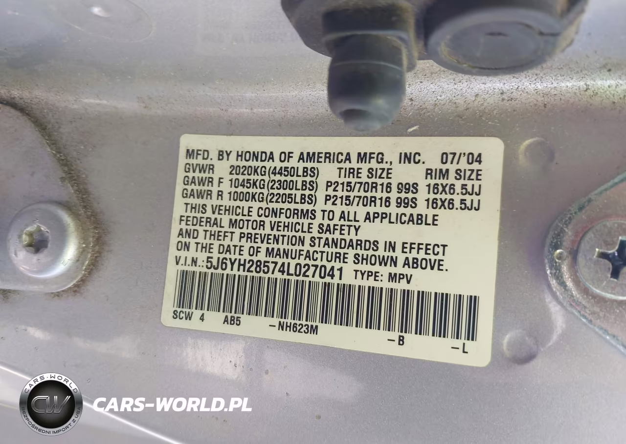 2004 Honda Element Ex VIN:5J6YH28574L027041 - 9